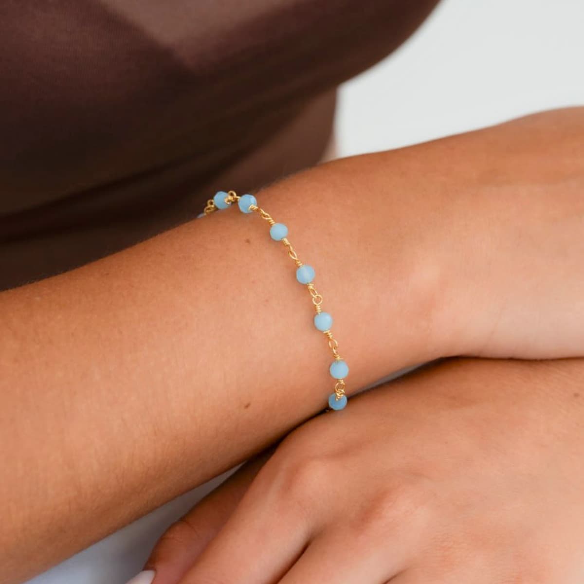 Pulsera Blue Dream 16 cm Extensor Mujer Oro Laminado 18K modelo