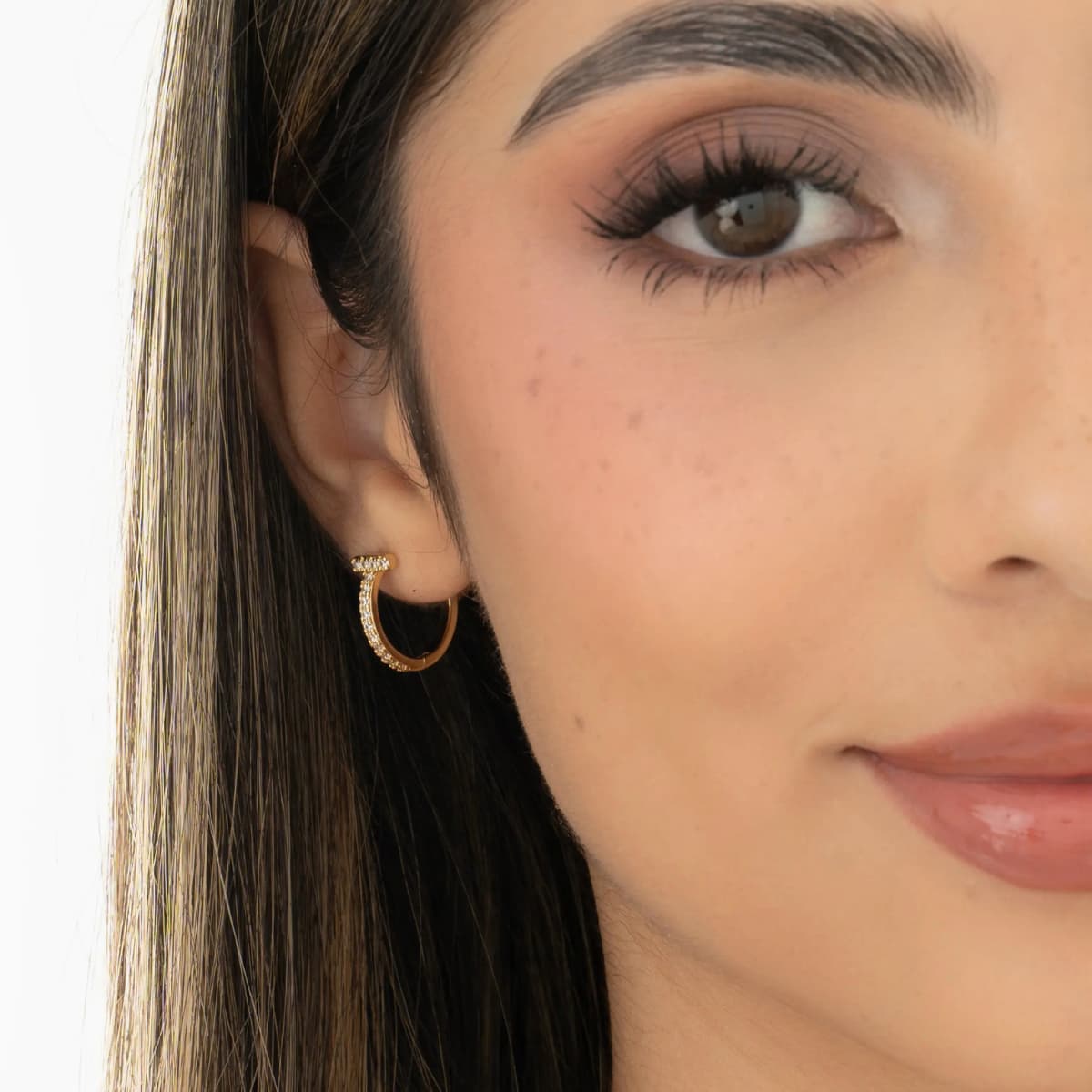 Candongas Trazo Áurea 16 mm – Oro Laminado 18K | OM JOYERÍA