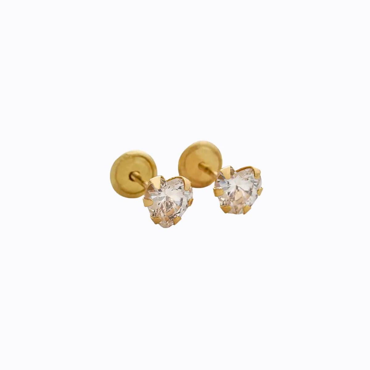 Aretes Topo Amour SB de Rosca – IT Premium Oro Laminado 18K | OM JOYERÍA