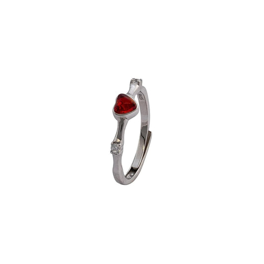 Anillo Crimson Love corazón rojo Plata Ley 925 mujer