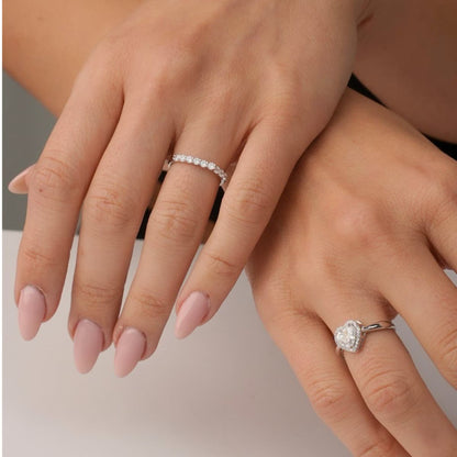 Anillo Luxe Plata Ley 925 mujer puesta
