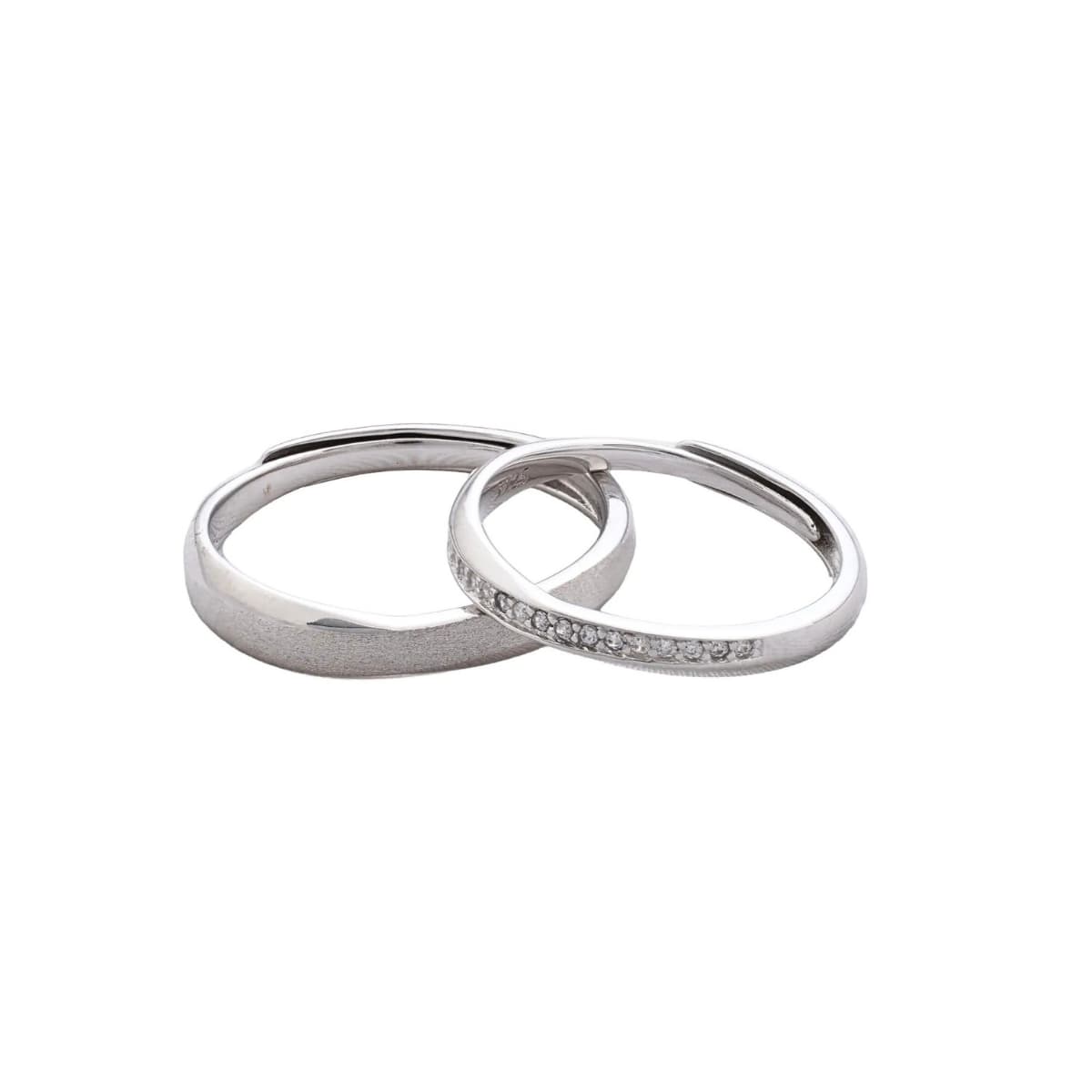Argollas Destiny Love Plata Ley 925 set pareja