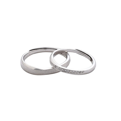 Argollas Destiny Love Plata Ley 925 set pareja