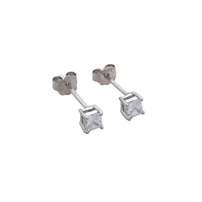 Aretes Topos Chispa Diamond 3.6 mm Plata Ley 925 fondo blanco