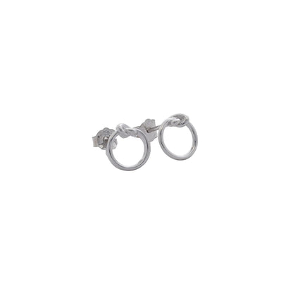 Aretes Topos Knot 7 mm Plata Ley 925 fondo blanco