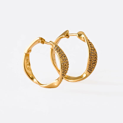 Aretes Candongas Luminous – Oro Laminado 18K | OM JOYERÍA