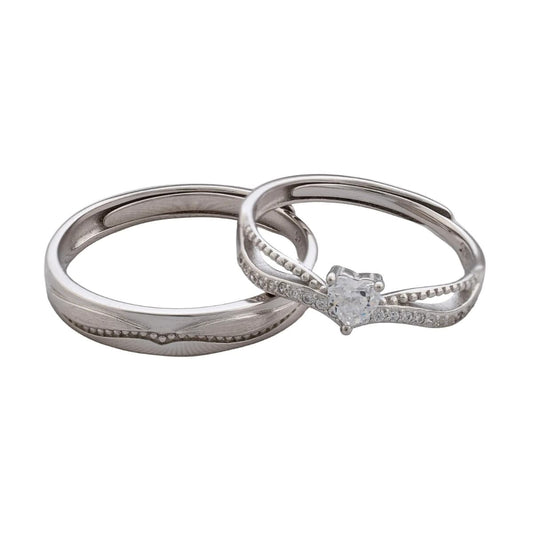 Argollas Amor Infinito ajustables pareja Plata Ley 925