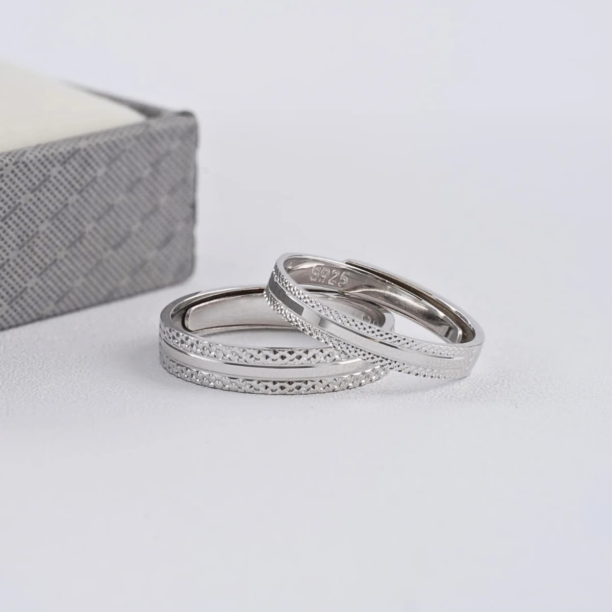 Argollas Promise Plata Ley 925 set pareja