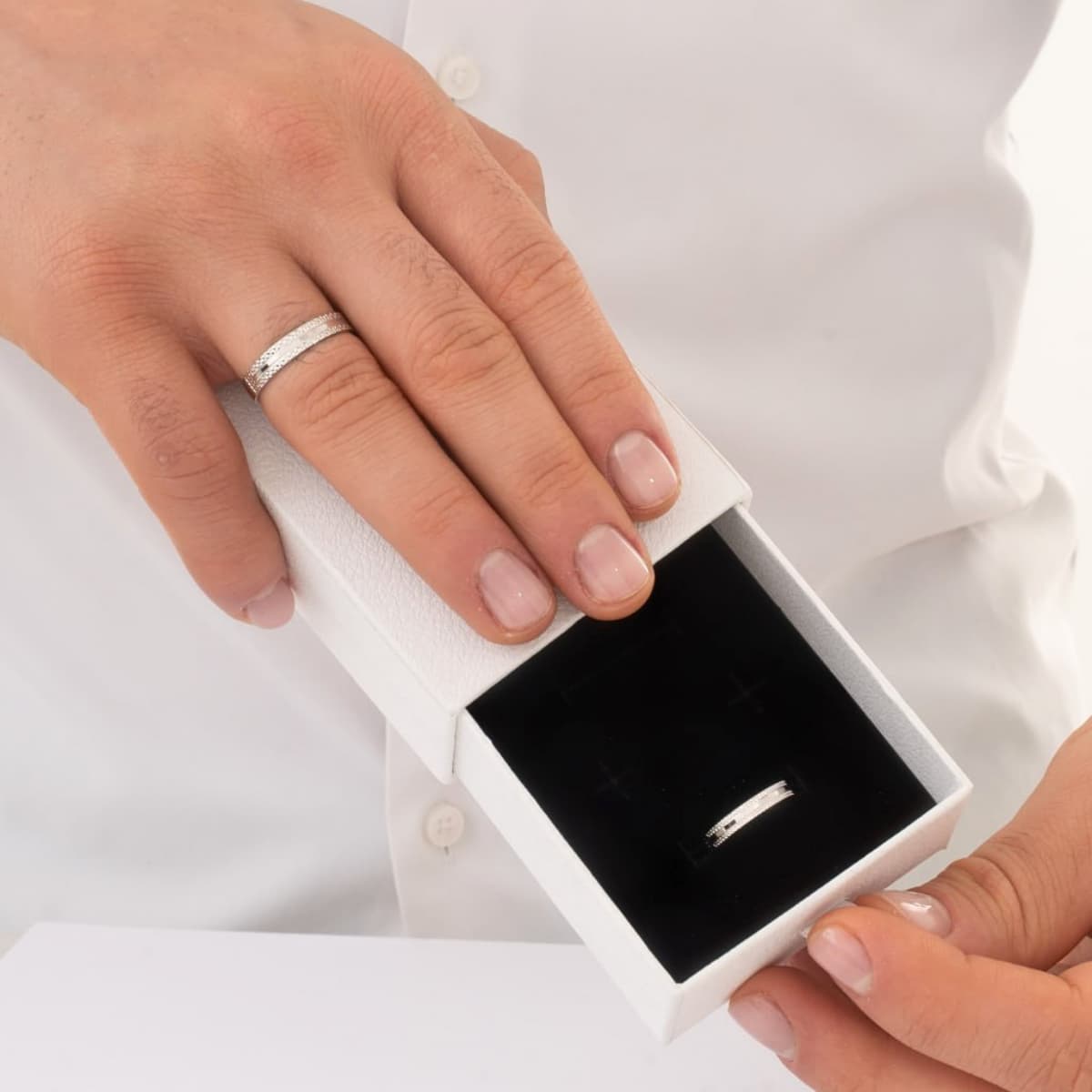 Argollas Promise ajustables Plata Ley 925 regalo pareja
