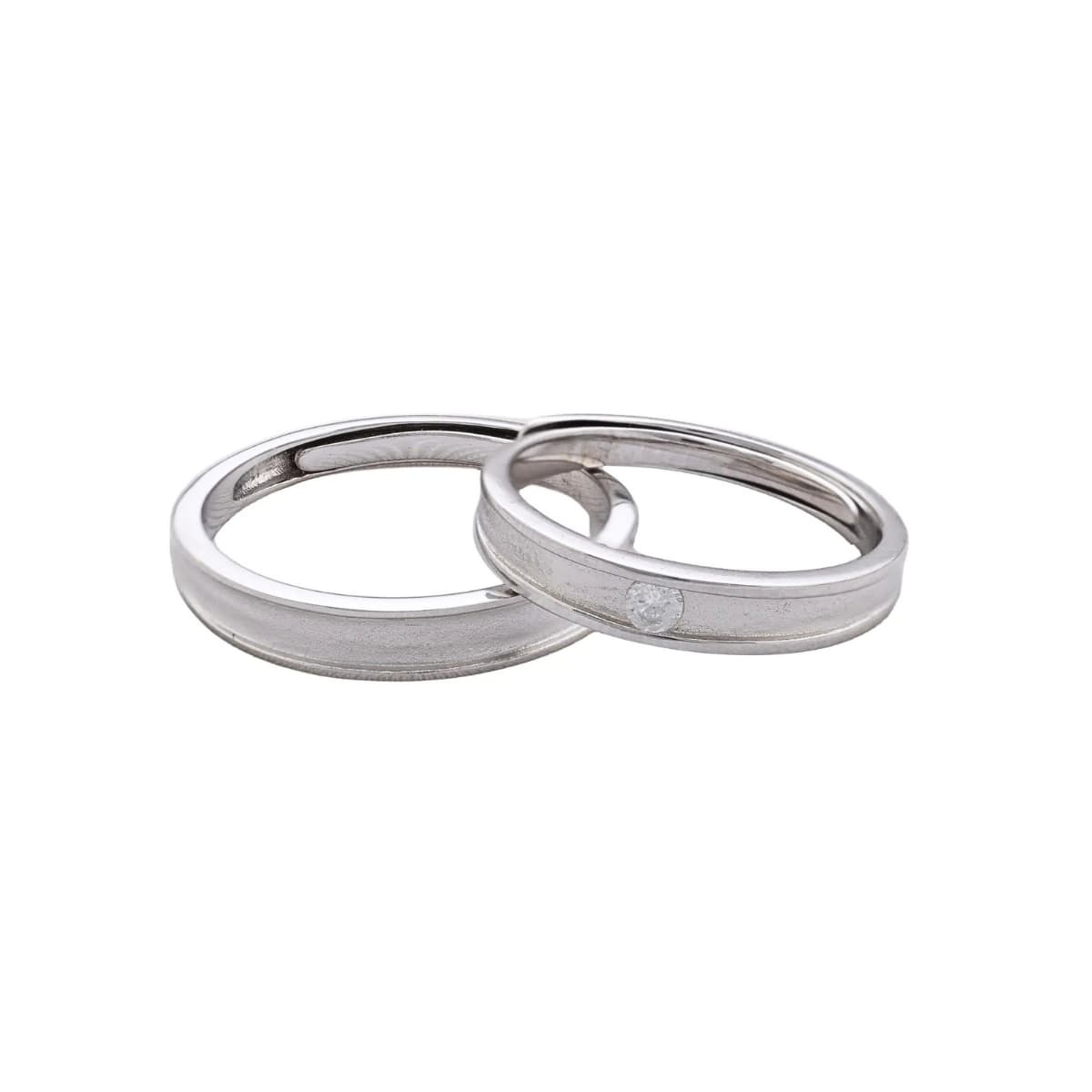 Argollas Pure Love ajustables Plata Ley 925 fondo blanco