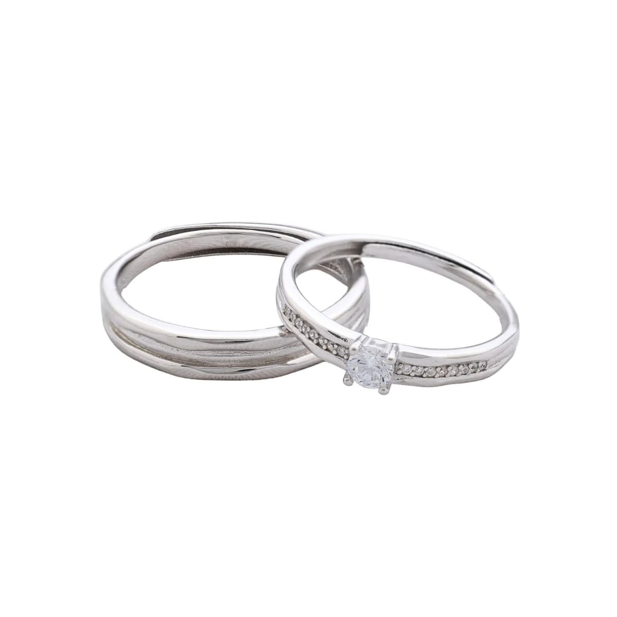 Argollas True Love ajustables Plata Ley 925 fondo blanco