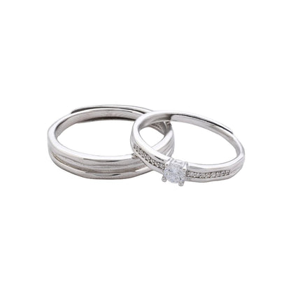 Argollas True Love ajustables Plata Ley 925 fondo blanco