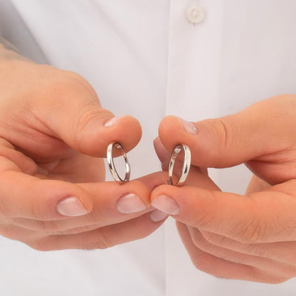 Argollas Unión Eterna ajustables pareja Plata Ley 925