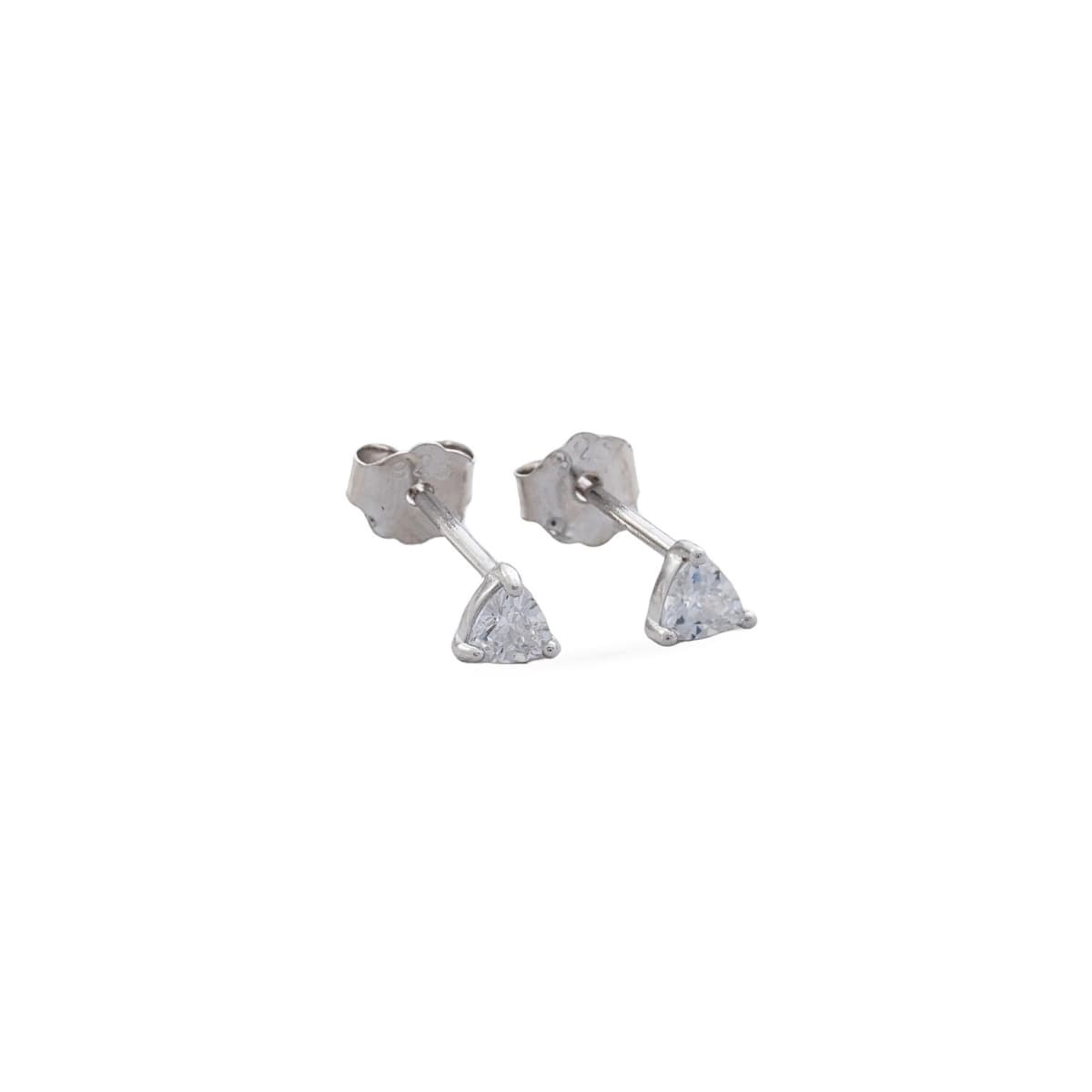 Aretes Topos Tria Luxe MT 3 mm Plata Ley 925 fondo blanco