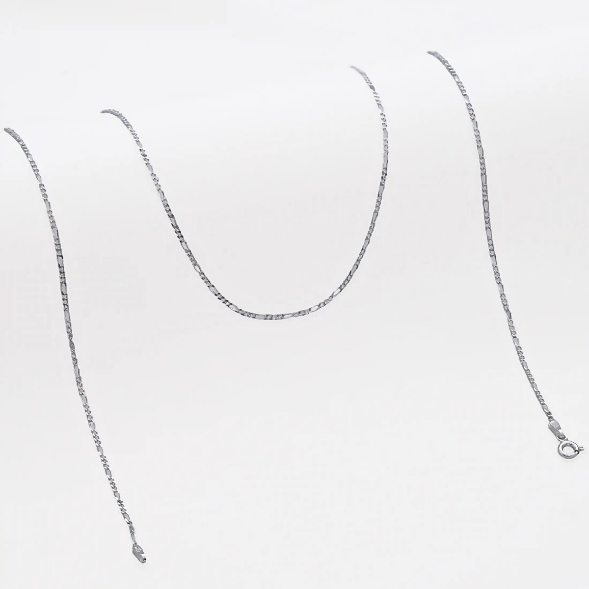 Cadena Fígaro 3x1 1,4 mm 65 cm Plata Ley 925 para hombre