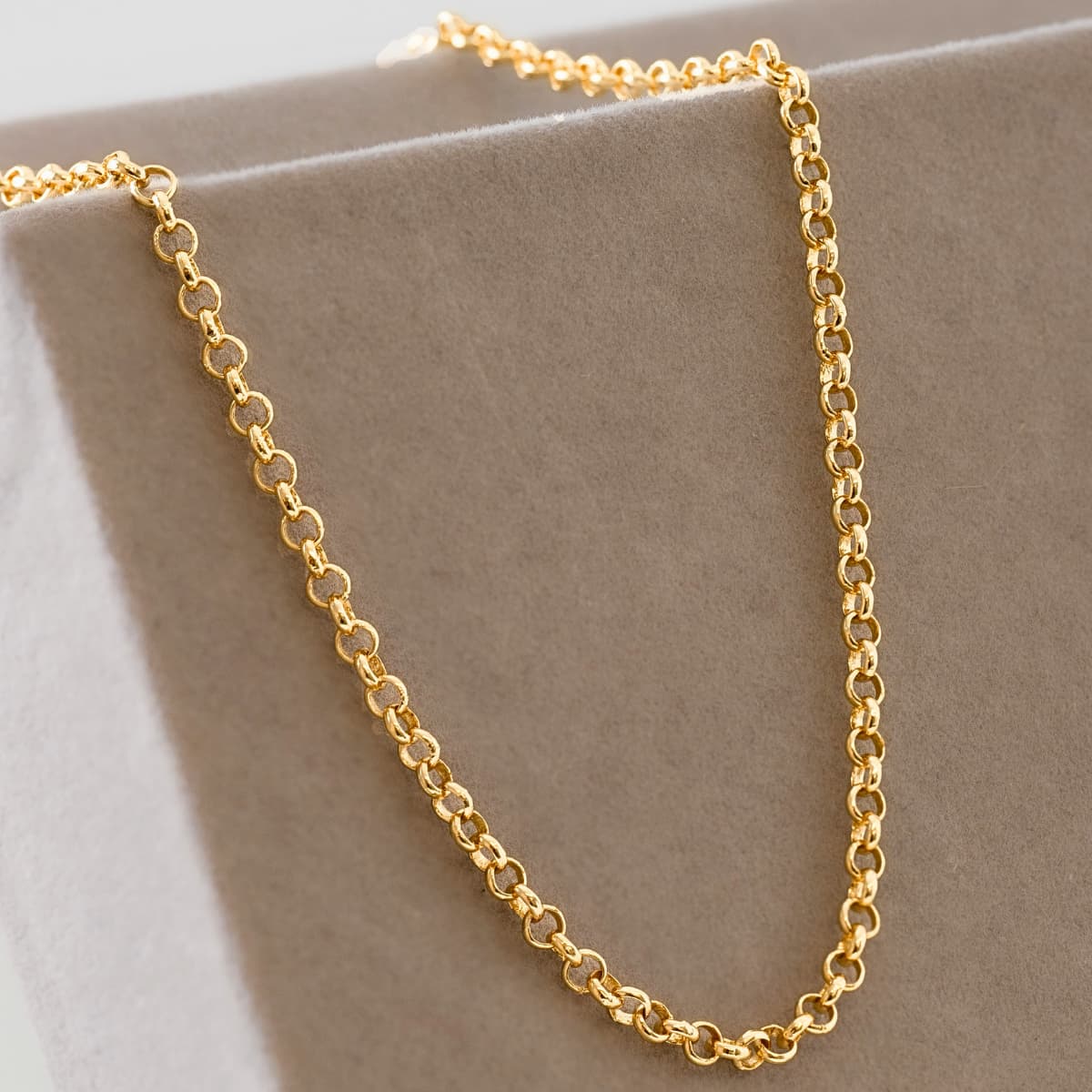 Cadena Aros 3 mm 65 cm Oro Laminado 18K | OM JOYERÍA