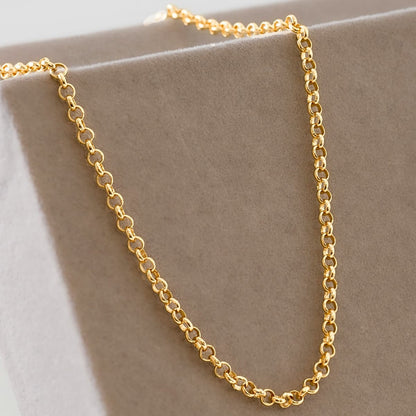 Cadena Aros 3 mm 65 cm Oro Laminado 18K | OM JOYERÍA