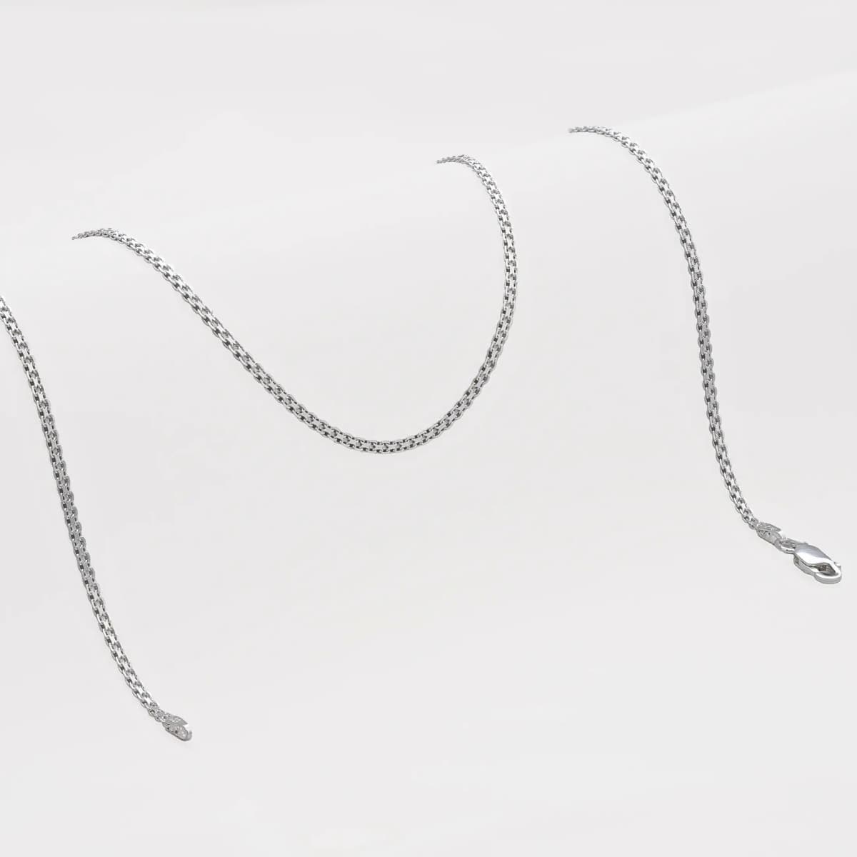 Cadena China 2 mm 45 cm Plata Ley 925 mujer cuello