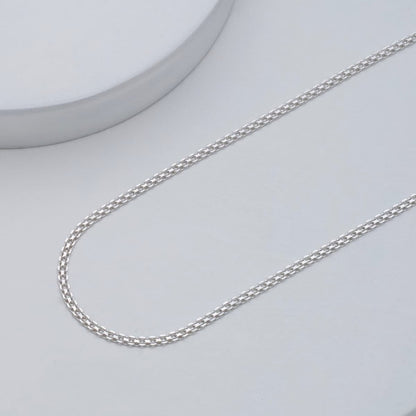 Cadena China 2 mm Plata Ley 925 detalle