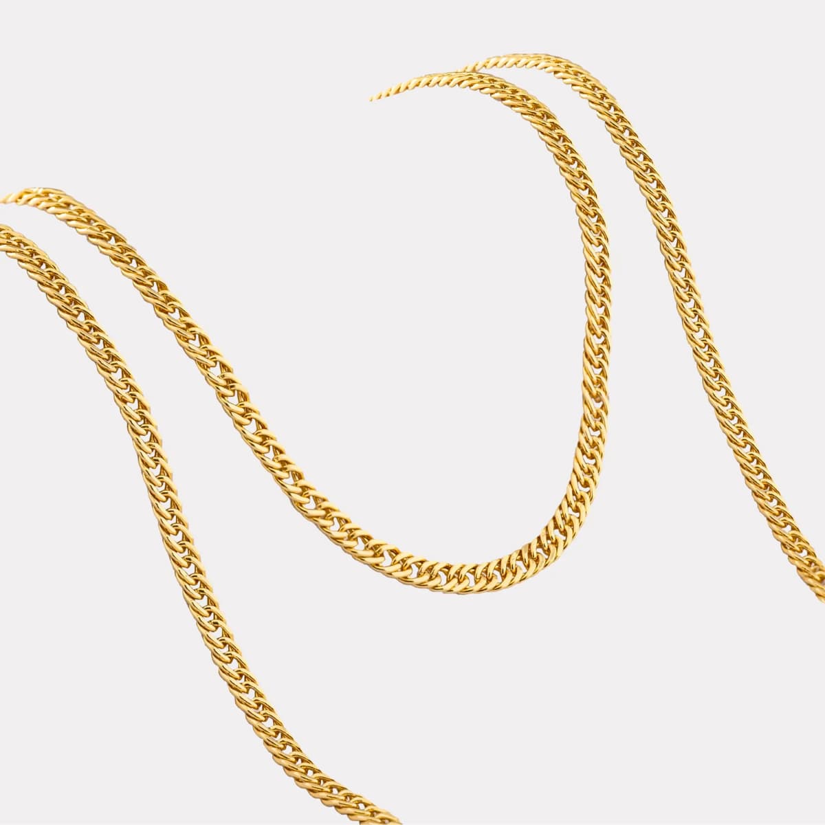 Cadena Continua 4 mm 65 cm Oro Laminado 18K detalle