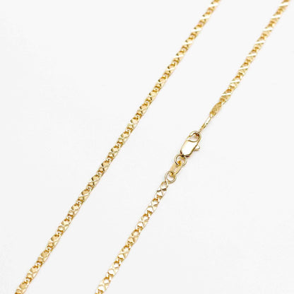 Cadena Destellos 2.5 mm 45 cm Oro Laminado 18K detalle cierre