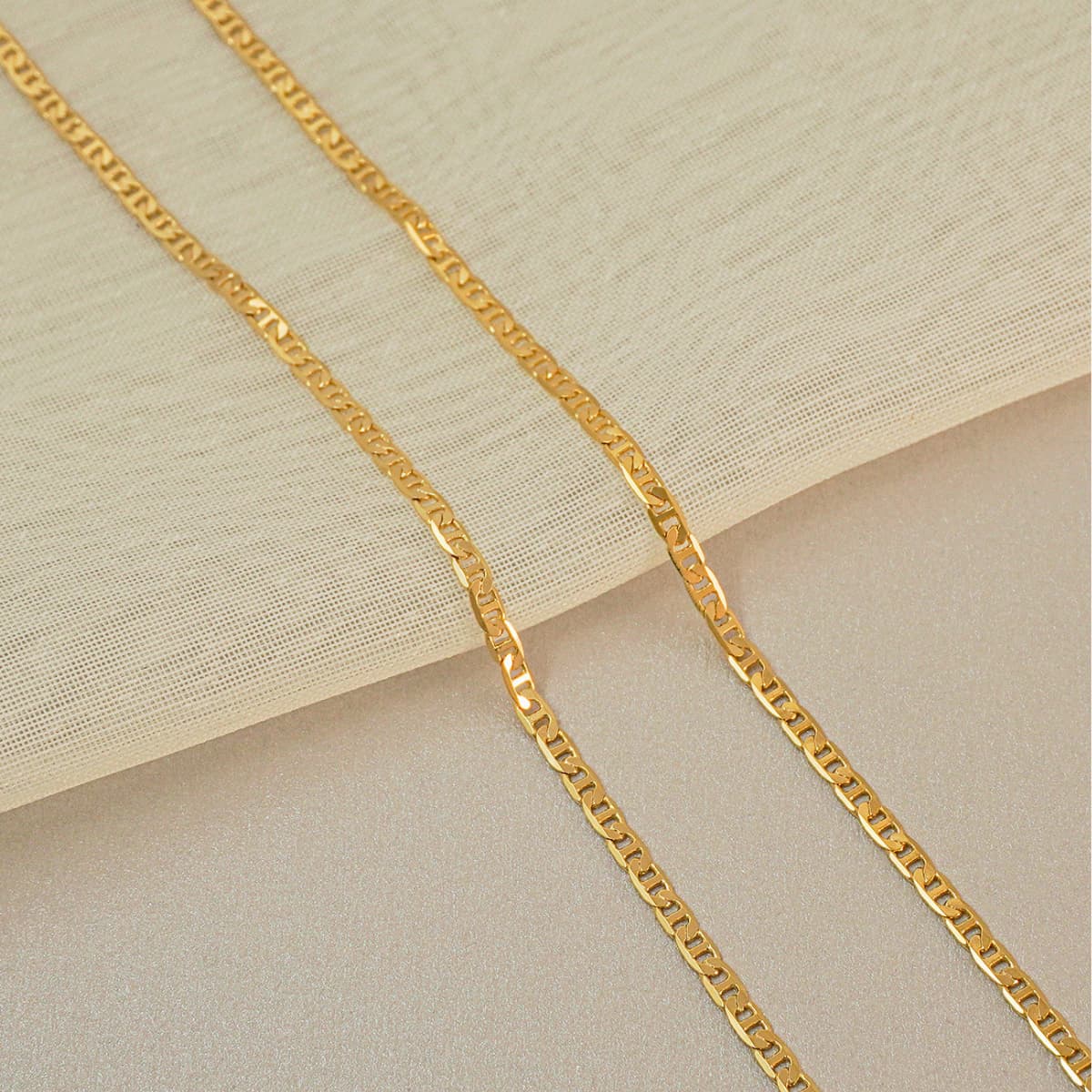 Cadena Escalera 45 cm Oro Laminado 18K | OM JOYERÍA