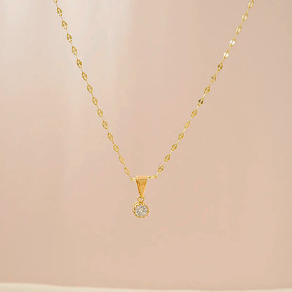 Cadena Espejo Mediana Oro Laminado 18K - Vista producto fondo neutro
