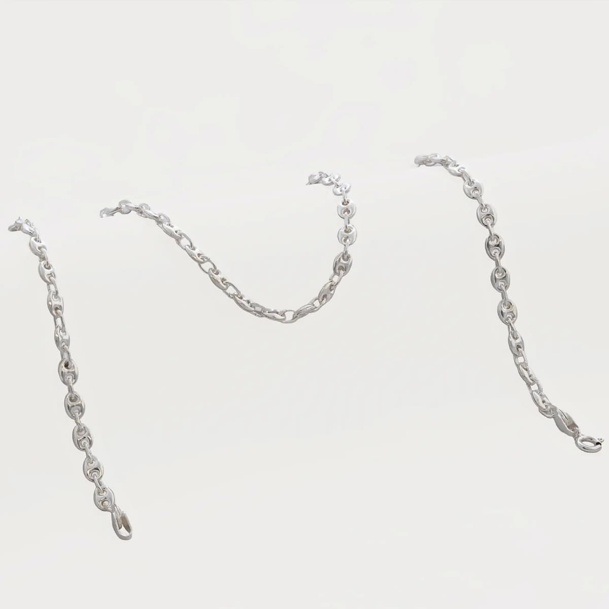 Cadena Gucci 45 cm Plata Ley 925 detalle