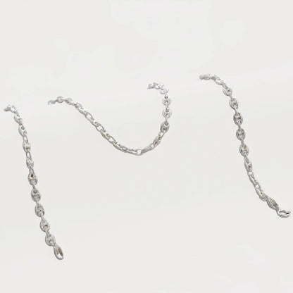 Cadena Gucci 45 cm Plata Ley 925 detalle