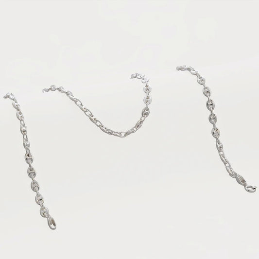 Cadena Gucci 45 cm Plata Ley 925 detalle