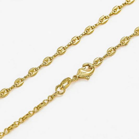 Cadena Gucci Delgada Oro Laminado 18K - Detalle eslabones