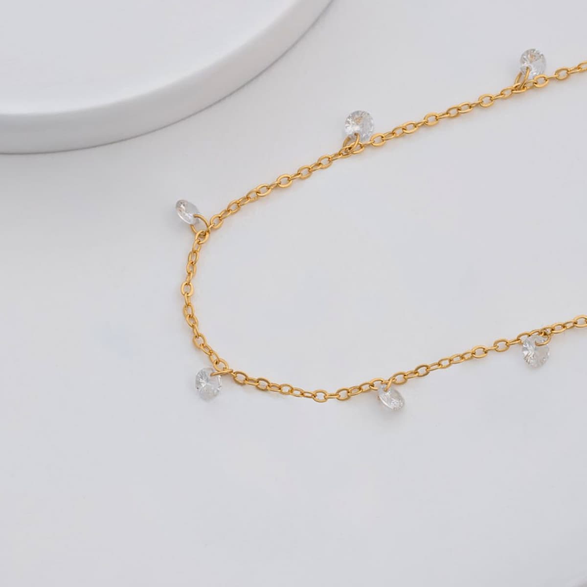 Cadena Gypsy 35 cm Extensor Oro Laminado 18K | OM JOYERÍA