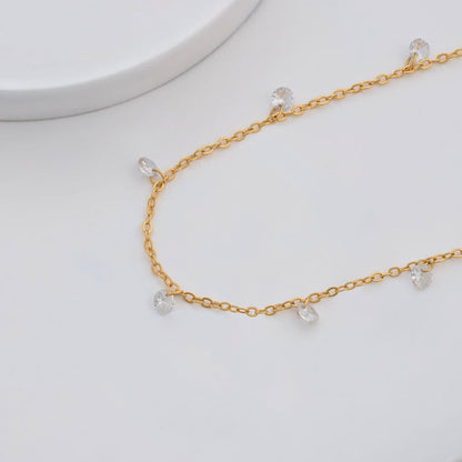 Cadena Gypsy 35 cm Extensor Oro Laminado 18K | OM JOYERÍA