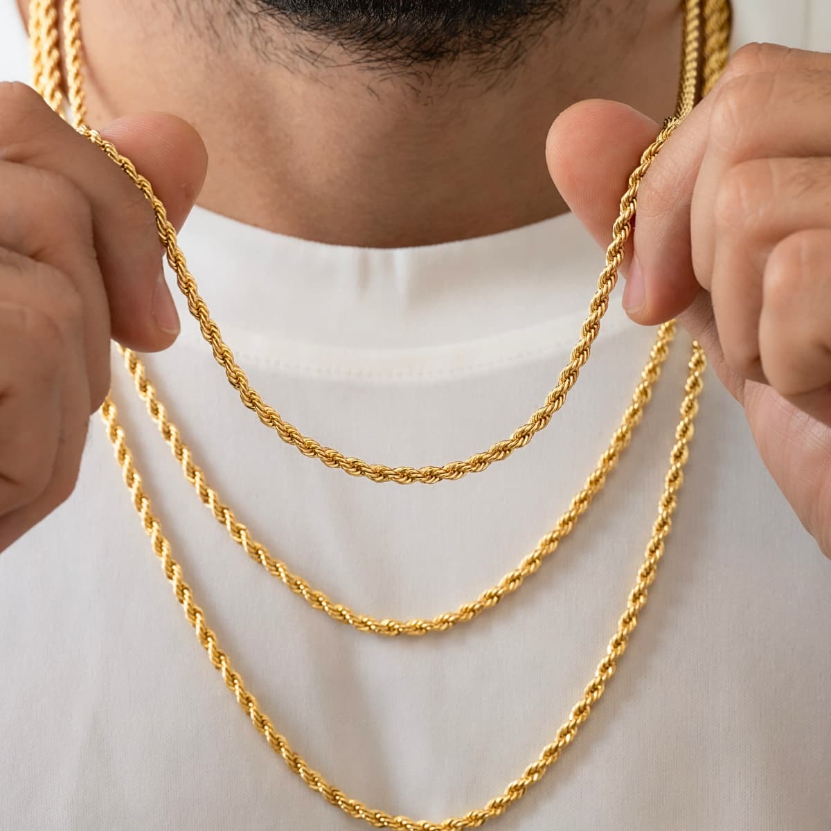 Cadena Lazo 3 mm 65 cm Oro Laminado 18K | OM JOYERÍA