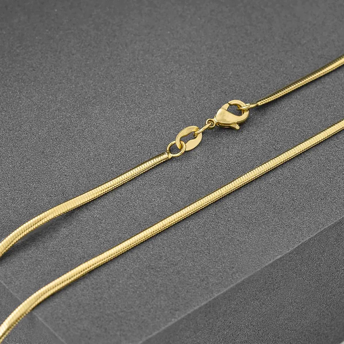 Cadena Serpiente 65 cm Oro Laminado 18K hombre