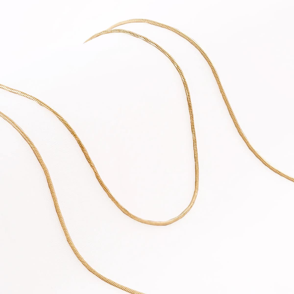 Cadena Serpiente Finita Oro Laminado 18K - Vista producto solo