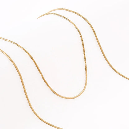 Cadena Serpiente Finita Oro Laminado 18K - Vista producto solo