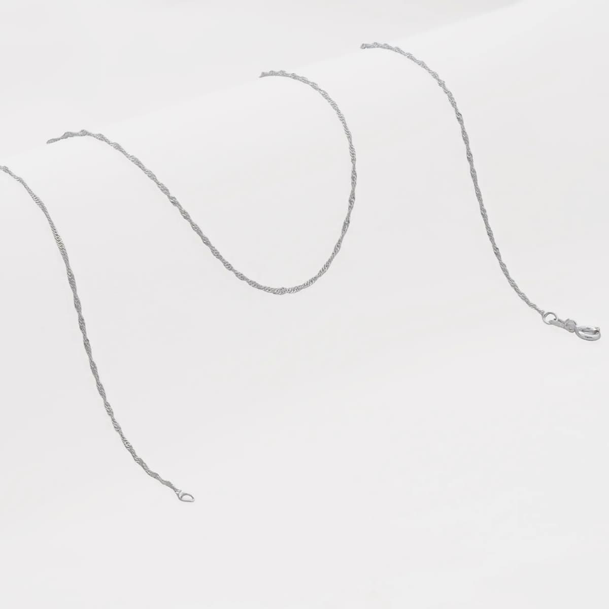 Cadena Singapur 1,7 mm Plata Ley 925 detalle