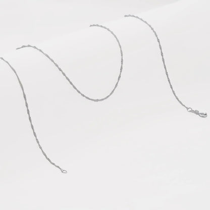 Cadena Singapur 1,7 mm Plata Ley 925 detalle