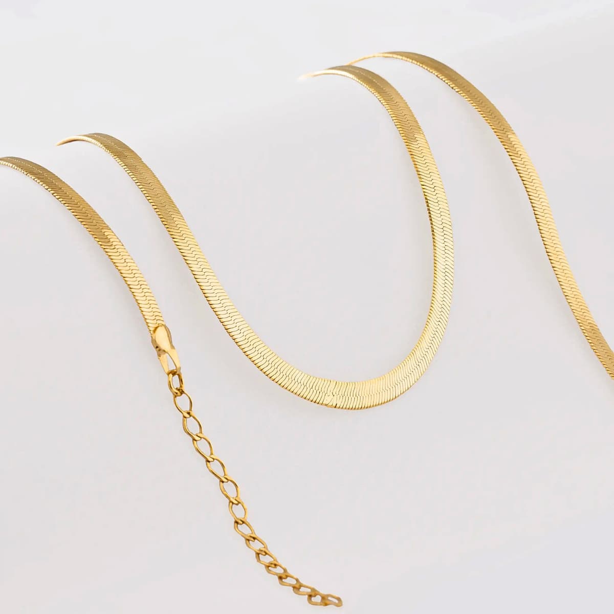 Cadena Tejido Egipcio Oro Laminado 18K - Vista completa