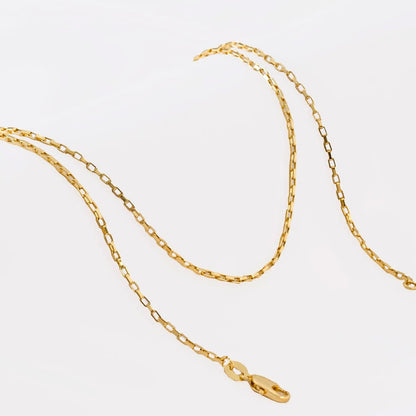 Cadena Vintage 1.1 mm 45 cm Oro Laminado 18K detalle cierre