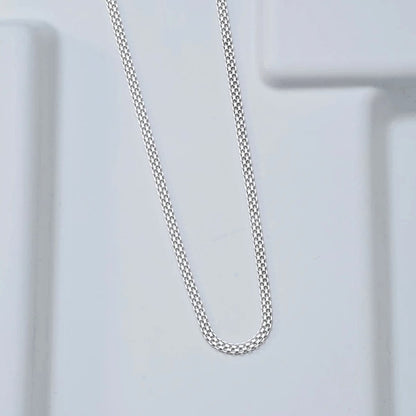 Cadena China 3 mm 65 cm Plata Ley 925 colgante fondo gris