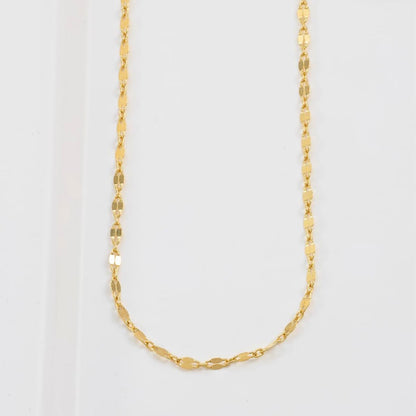 Cadena Espejo Cuadrada 65 cm Oro Laminado 18K | OM JOYERÍA