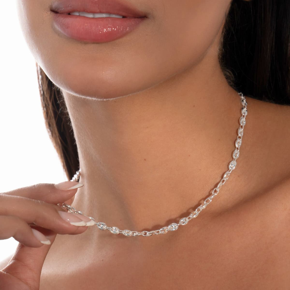 Cadena Gucci Plata Ley 925 mujer cuello