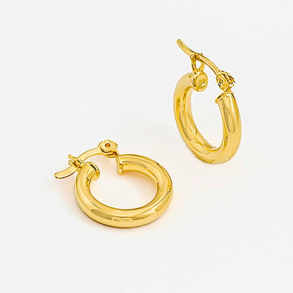 Candongas Tub 2 cm – Oro Laminado 18K | OM JOYERÍA