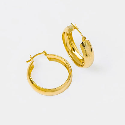 Candongas Gold Dust 3 cm – Oro Laminado 18K | OM JOYERÍA