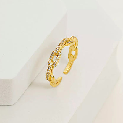Anillo Connected Ajustable – Oro Laminado 18K | OM JOYERÍA