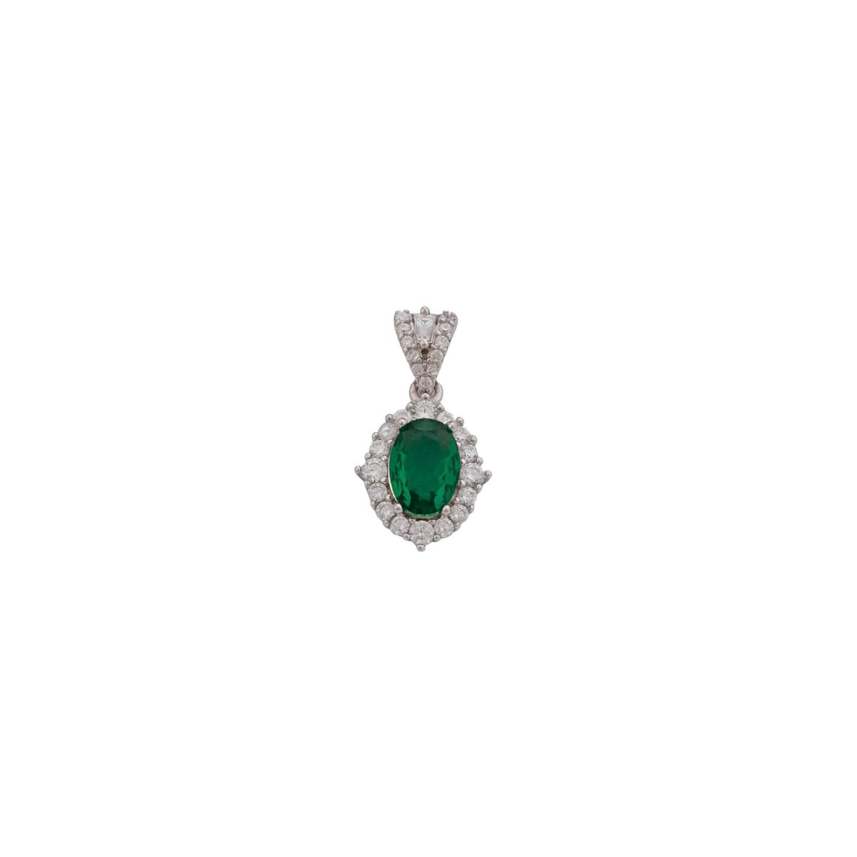 Dije Emerald Glow Plata Ley 925 fondo blanco — NO INCLUYE CADENA