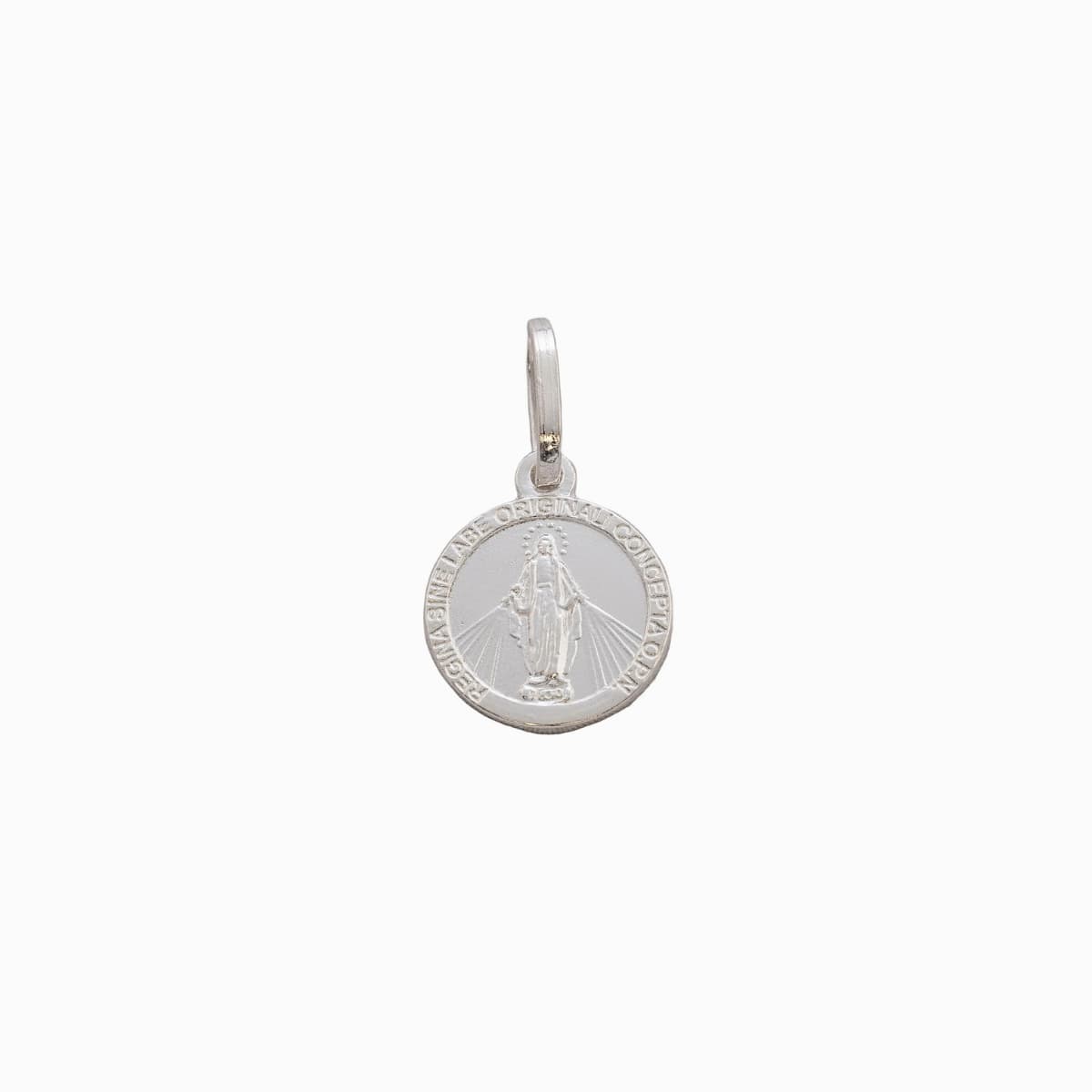 Dije Milagrosa 1,2 cm Plata Ley 925 fondo blanco — NO INCLUYE CADENA
