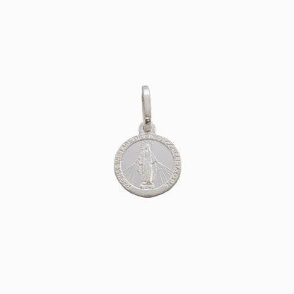 Dije Milagrosa 1,2 cm Plata Ley 925 fondo blanco — NO INCLUYE CADENA